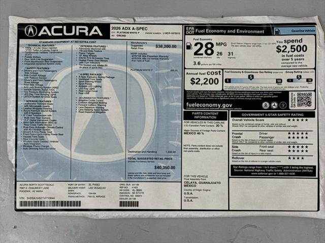 2026 Acura ADX A-Spec