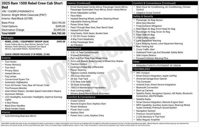 2025 Ram 1500 Rebel Crew Cab 4x4 57 Box for sale in Gurnee, IL