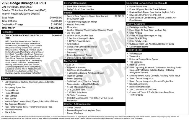 2026 Dodge Durango GT Plus AWD