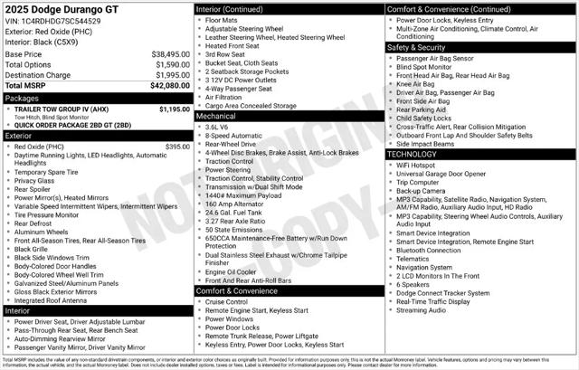 2025 Dodge Durango GT RWD