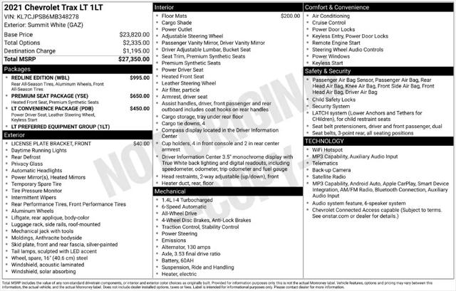 2021 Chevrolet Trax AWD LT