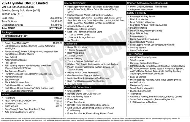 2024 Hyundai IONIQ 6 Limited for sale in Gilroy, CA