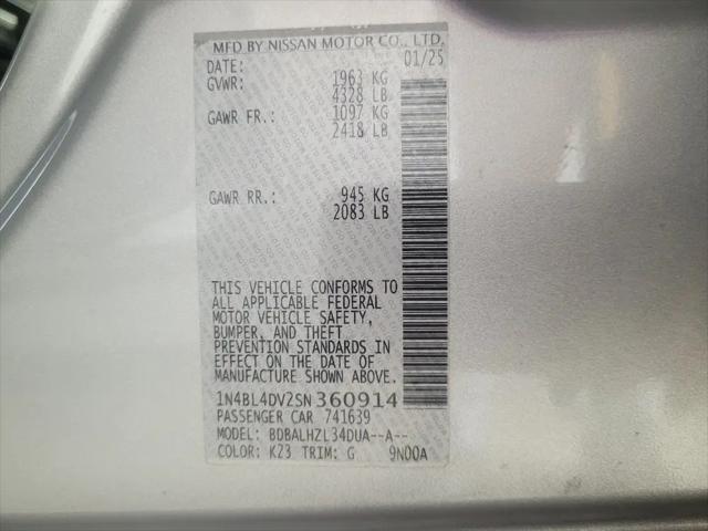 2025 Nissan Altima SV FWD