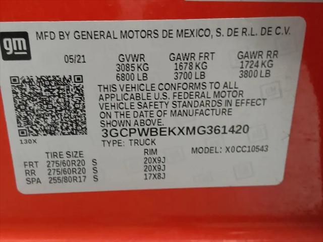 2021 Chevrolet Silverado 1500 2WD Crew Cab Short Bed Custom
