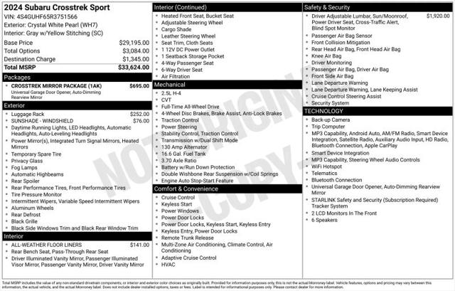 2024 Subaru Crosstrek Sport for sale in Huntsville, AL