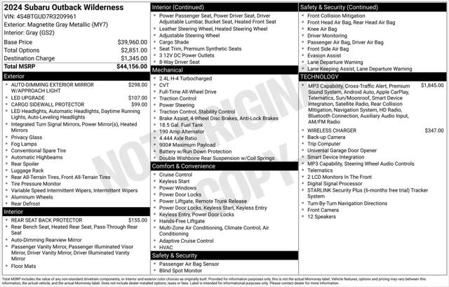 2024 Subaru Outback Wilderness