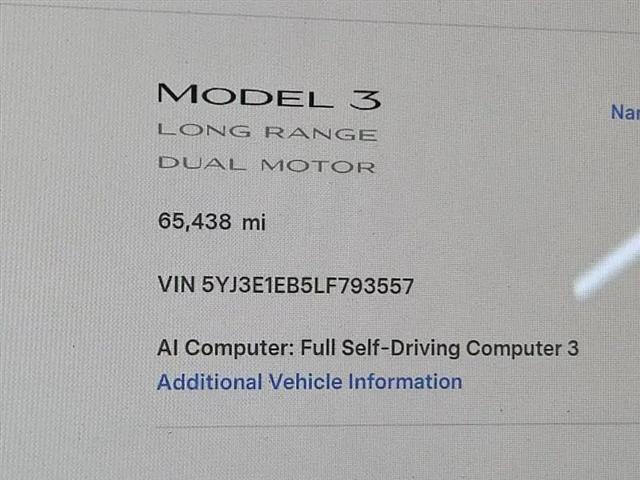 2020 Tesla Model 3 Long Range Dual Motor All-Wheel Drive