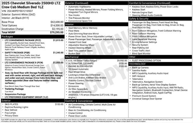 2025 Chevrolet Silverado 2500HD 4WD Crew Cab Standard Bed LTZ for sale in Clinton Township, MI