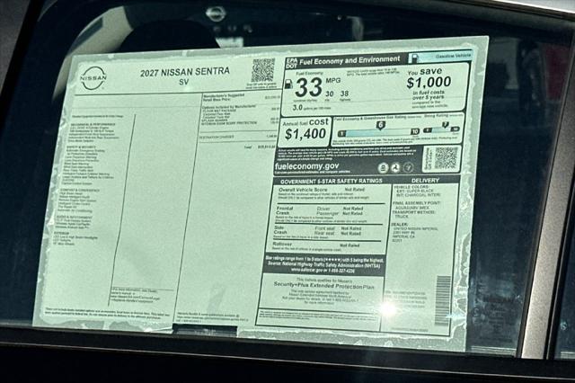 2027 Nissan Sentra SV