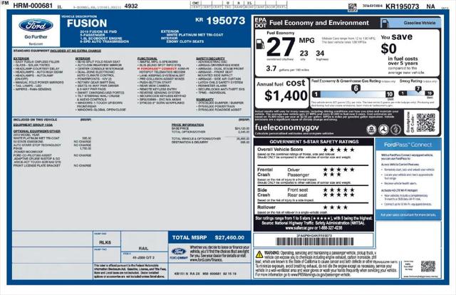 2019 Ford Fusion SE
