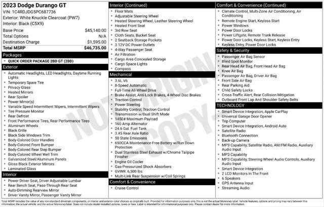 2023 Dodge Durango GT AWD