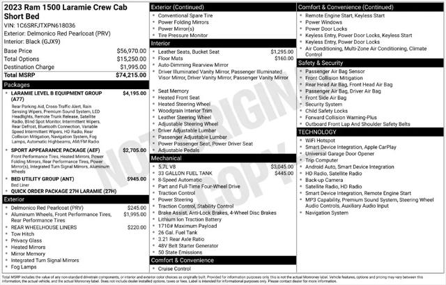 2023 Ram 1500 Laramie Crew Cab 4x4 57 Box