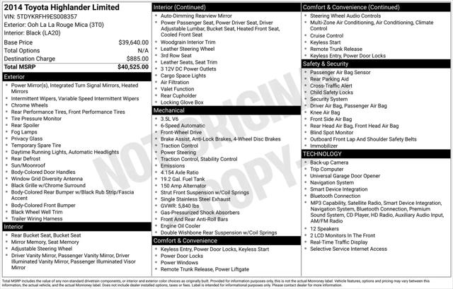 2014 Toyota Highlander Limited V6 for sale in Manvel, TX