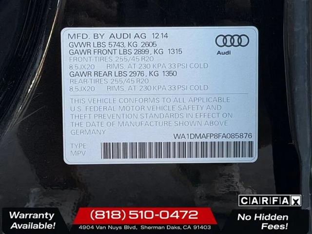 2015 Audi Q5 3.0 TDI Premium Plus