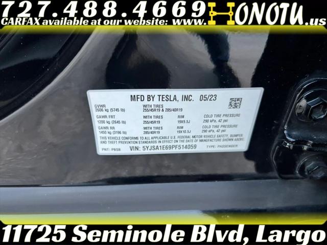 2023 Tesla Model S Plaid Tri Motor All-Wheel Drive