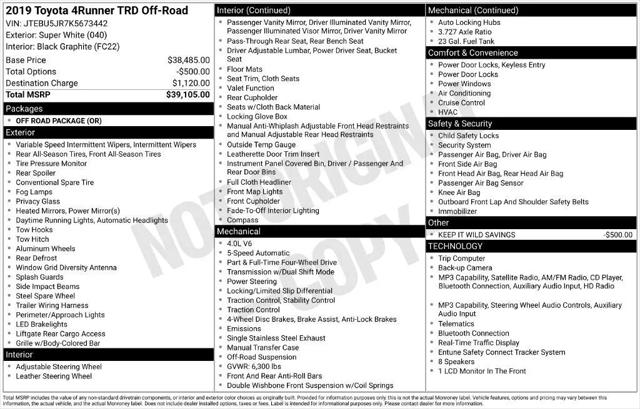 2019 Toyota 4Runner SR5 for sale in Logan, OH