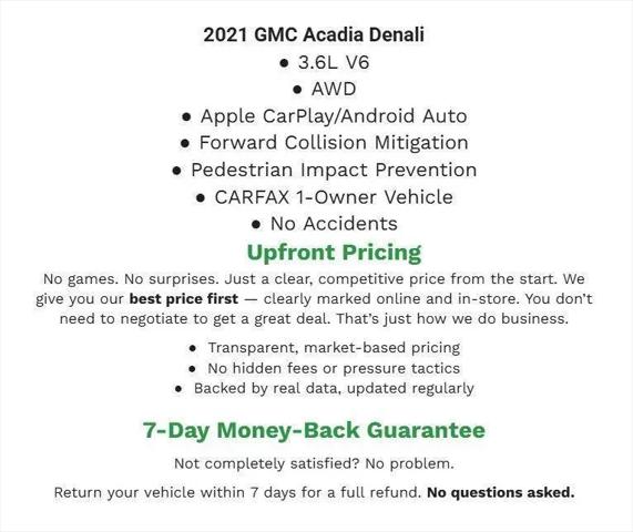 2021 GMC Acadia AWD Denali for sale in Appleton, WI