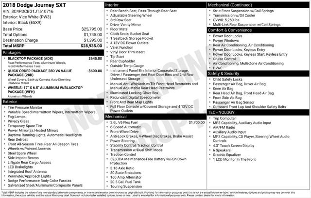 2018 Dodge Journey SXT for sale in Libertyville, IL