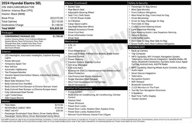 2024 Hyundai Elantra SEL 2024 Hyundai Elantra SEL