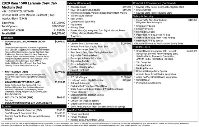 2020 Ram 1500 Laramie Crew Cab 4x4 64 Box