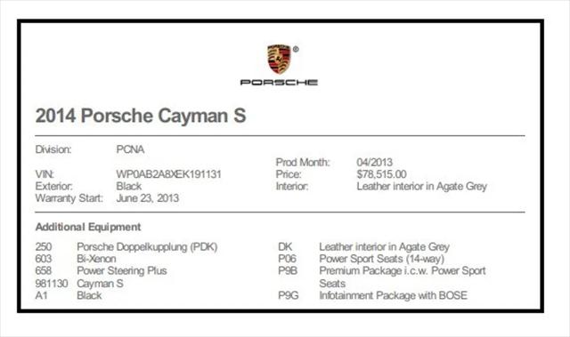 2014 Porsche Cayman S