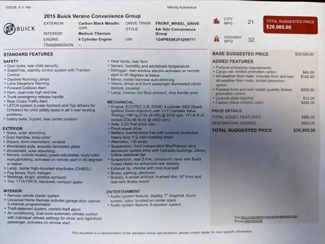 2015 Buick Verano Convenience Group