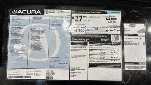 2026 Acura ADX A-Spec with Advance