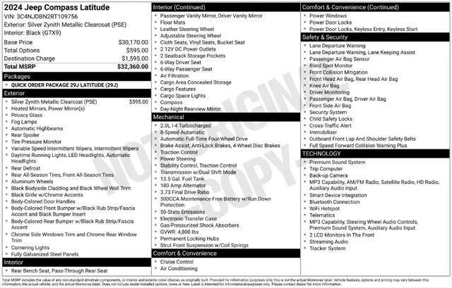 2024 Jeep Compass Latitude 4x4