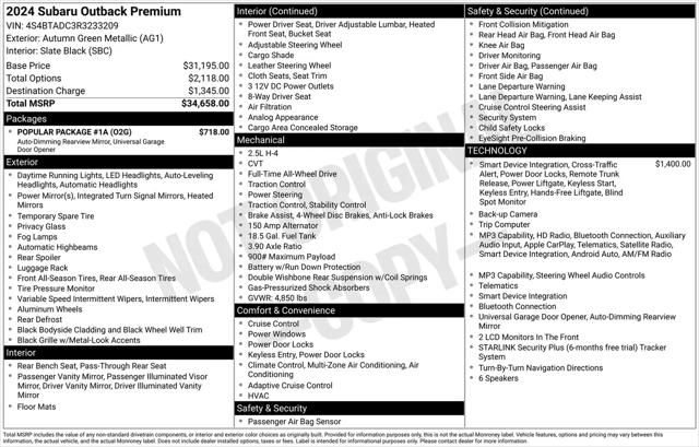 2024 Subaru Outback Premium