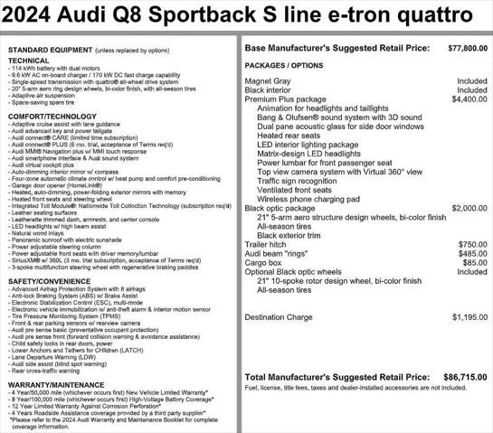 2024 Audi e-tron S line Premium Plus quattro