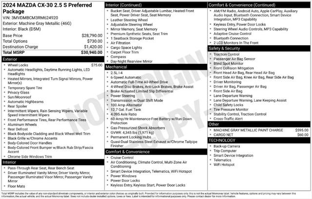 2024 Mazda CX-30 2.5 S Preferred Package