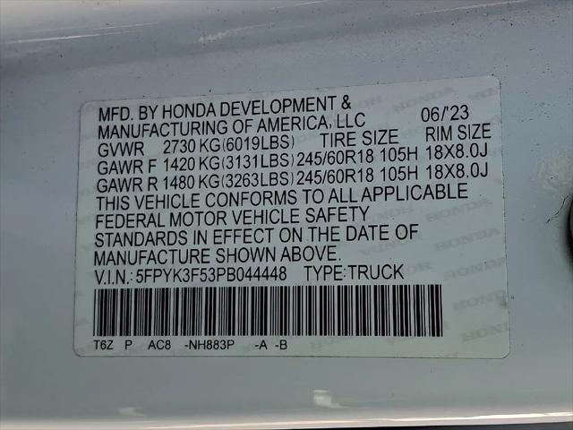 2023 Honda Ridgeline RTL