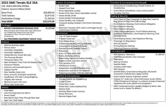 2022 GMC Terrain FWD SLE
