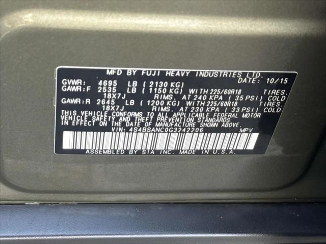 2016 Subaru Outback 2.5i Limited