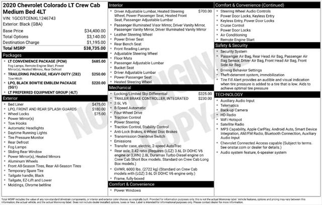2020 Chevrolet Colorado 4WD Crew Cab Short Box LT for sale in Clinton Township, MI