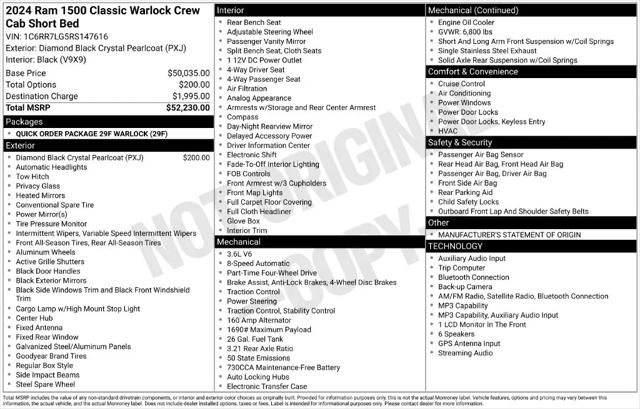 2024 Ram 1500 Classic Warlock Crew Cab 4x4 57 Box