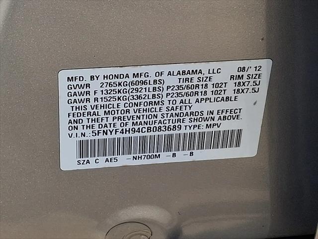 2012 Honda Pilot Touring
