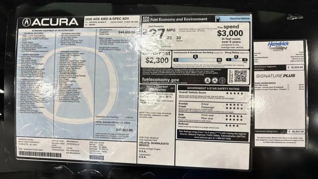 2026 Acura ADX A-Spec with Advance