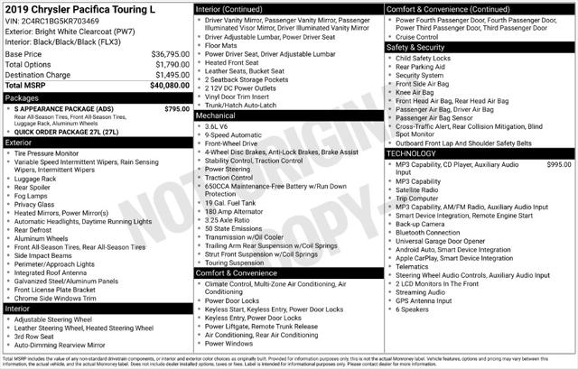2019 Chrysler Pacifica Touring L