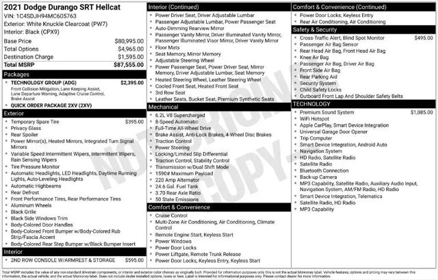 2021 Dodge Durango SRT Hellcat AWD for sale in Dover, DE