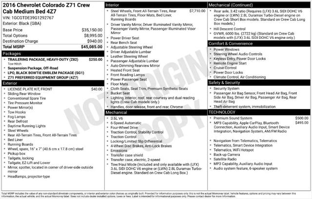 2016 Chevrolet Colorado Z71 for sale in White Plains, NY