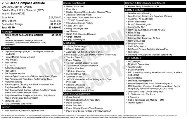 2026 Jeep Compass Latitude Altitude