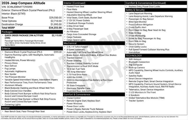 2026 Jeep Compass Latitude Altitude