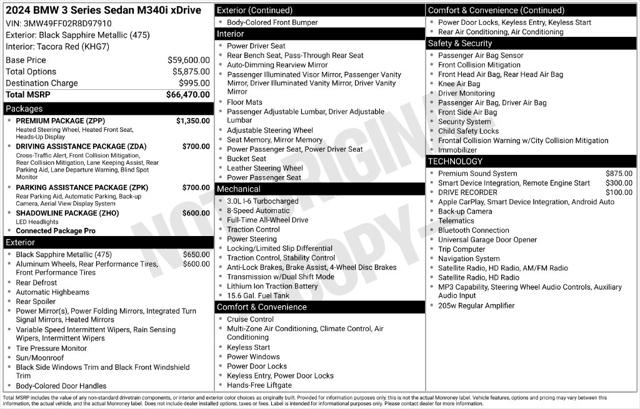 2024 BMW M340i M340i xDrive Sedan for sale in Monmouth Junction, NJ