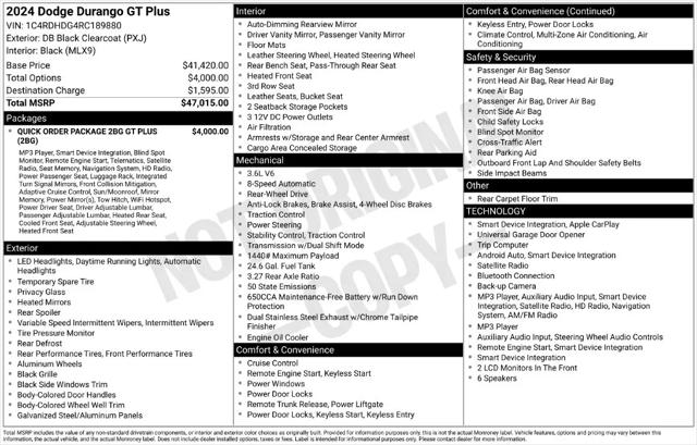 2024 Dodge Durango GT Plus RWD