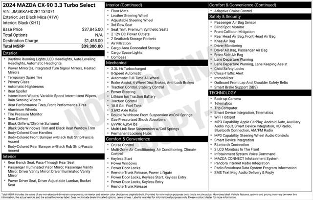 2024 Mazda X-90 3.3 Turbo Select