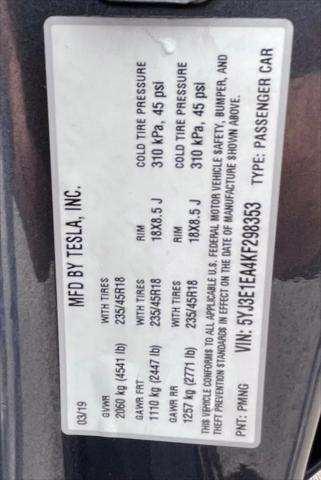 2019 Tesla Model 3 Mid Range