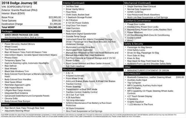 2018 Dodge Journey SE for sale in Berlin, NJ