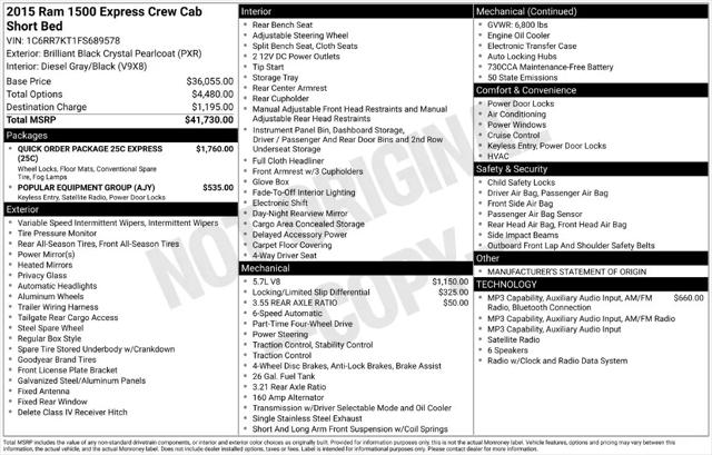 2015 Ram 1500 Express for sale in Berlin, NJ