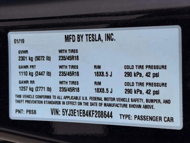 2019 Tesla Model 3 Long Range
